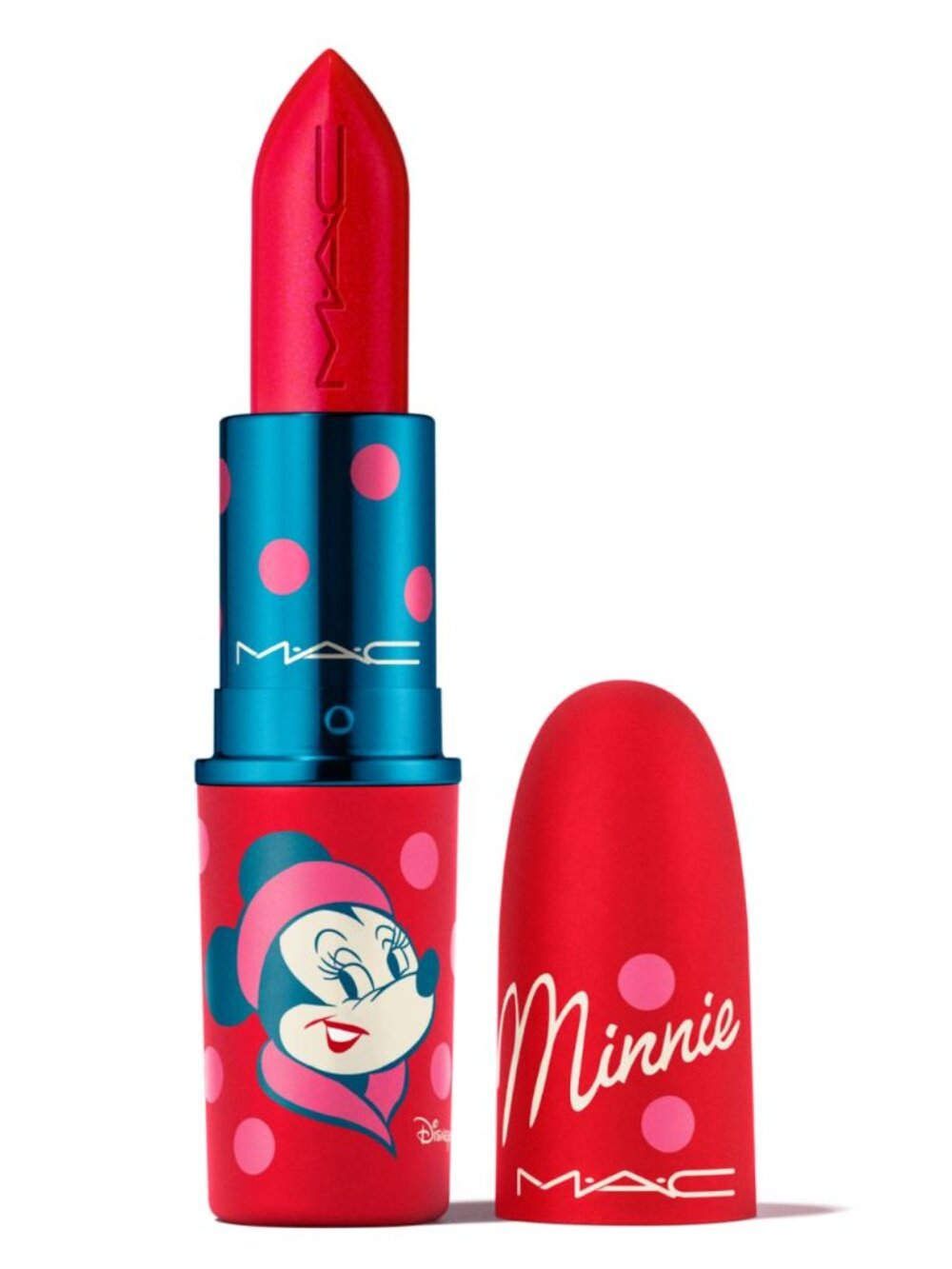 MAC x Disney Minnie Mouse & Daisy Lustreglass Sheer-Shine Lipstick in Minnie Woo